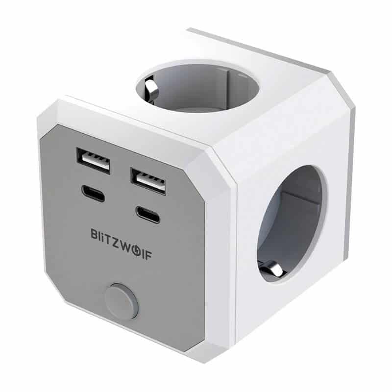 Κύβος τροφοδοσίας BlitzWolf BW-EC2 8 σε 1 (4xAC / 2 x USB-A / 2 x USB-C)