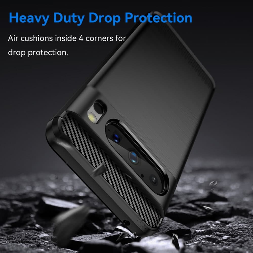 Techsuit Carbon Silicone - θήκη για Google Pixel 8 Pro - Μαύρο 2