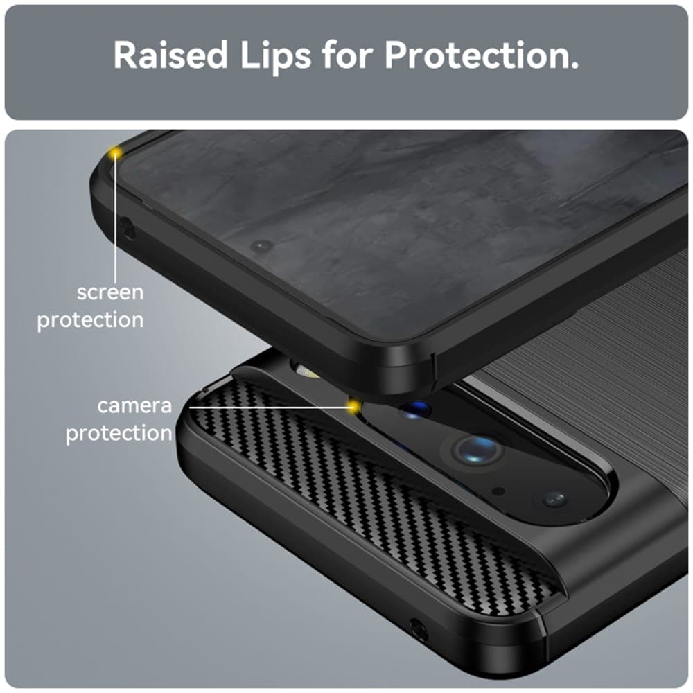 Techsuit Carbon Silicone - θήκη για Google Pixel 8 Pro - Μαύρο 5