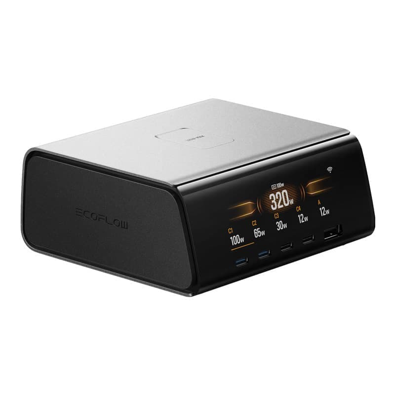 Σταθμός σύνδεσης EcoFlow RAPID Pro 320W, 4xUSB-C, 1xUSB-A, GaN 2