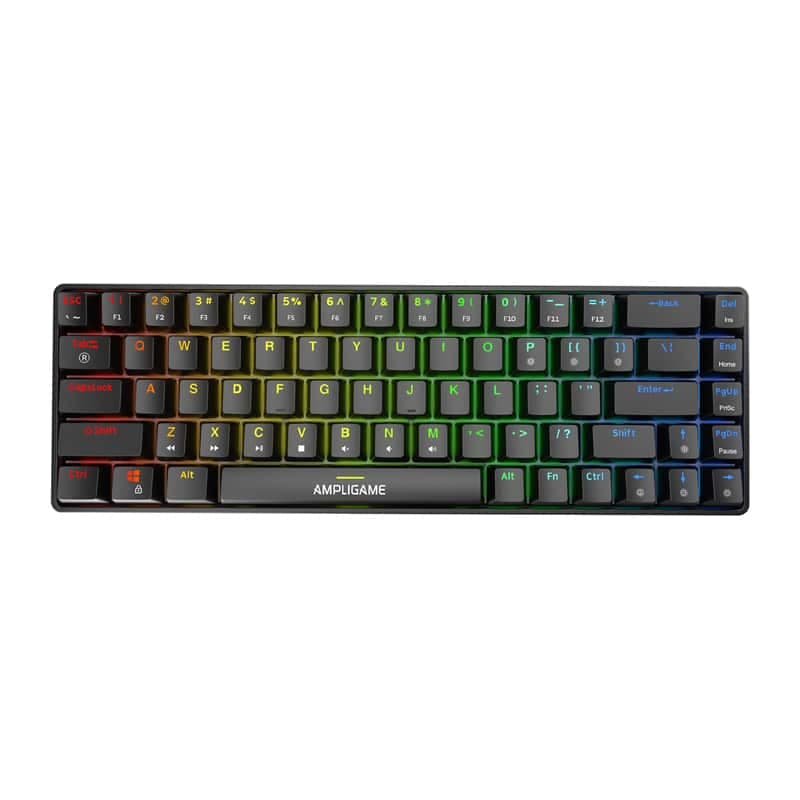 Μηχανικό πληκτρολόγιο Fifine GK1 ,65% RGB (μαύρο)