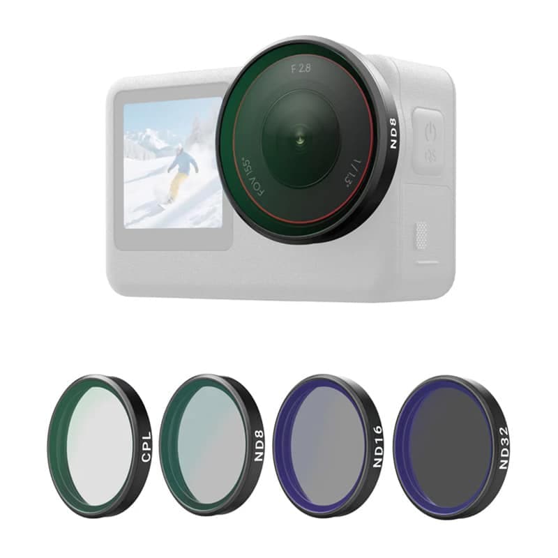 Σετ φίλτρων Telesin CPL/ND8/ND16/ND32 για DJI Osmo Action 6 (4 τεμάχια).