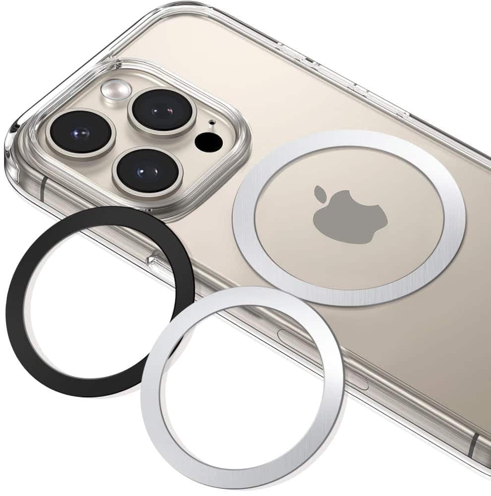 Tech-Protect Mmp-110 2in1 μαγνητικός Magsafe δακτύλιος ασημί & μαύρος 5
