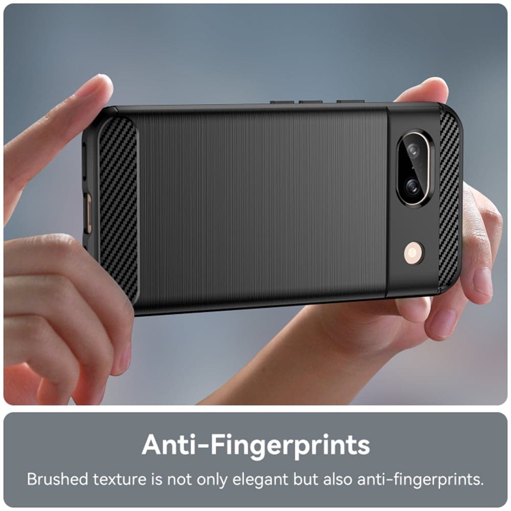 Techsuit Carbon Silicone - θήκη για Google Pixel 8a - Μαύρο 5