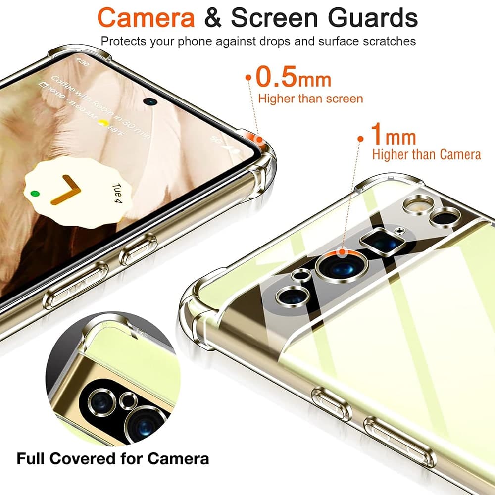 Techsuit Shockproof Clear Silicone - Google Pixel 8 Pro - Διάφανο 3
