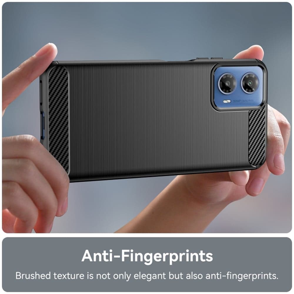 Techsuit Carbon Silicone - θήκη για Motorola Moto G04 - Μαύρο 4