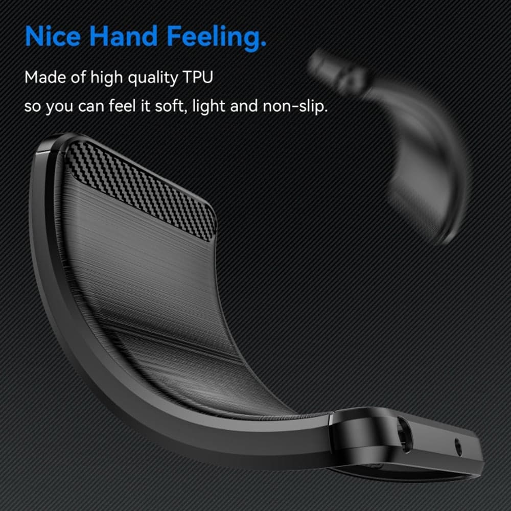 Techsuit Carbon Silicone - θήκη για Motorola Moto G04 - Μαύρο 6