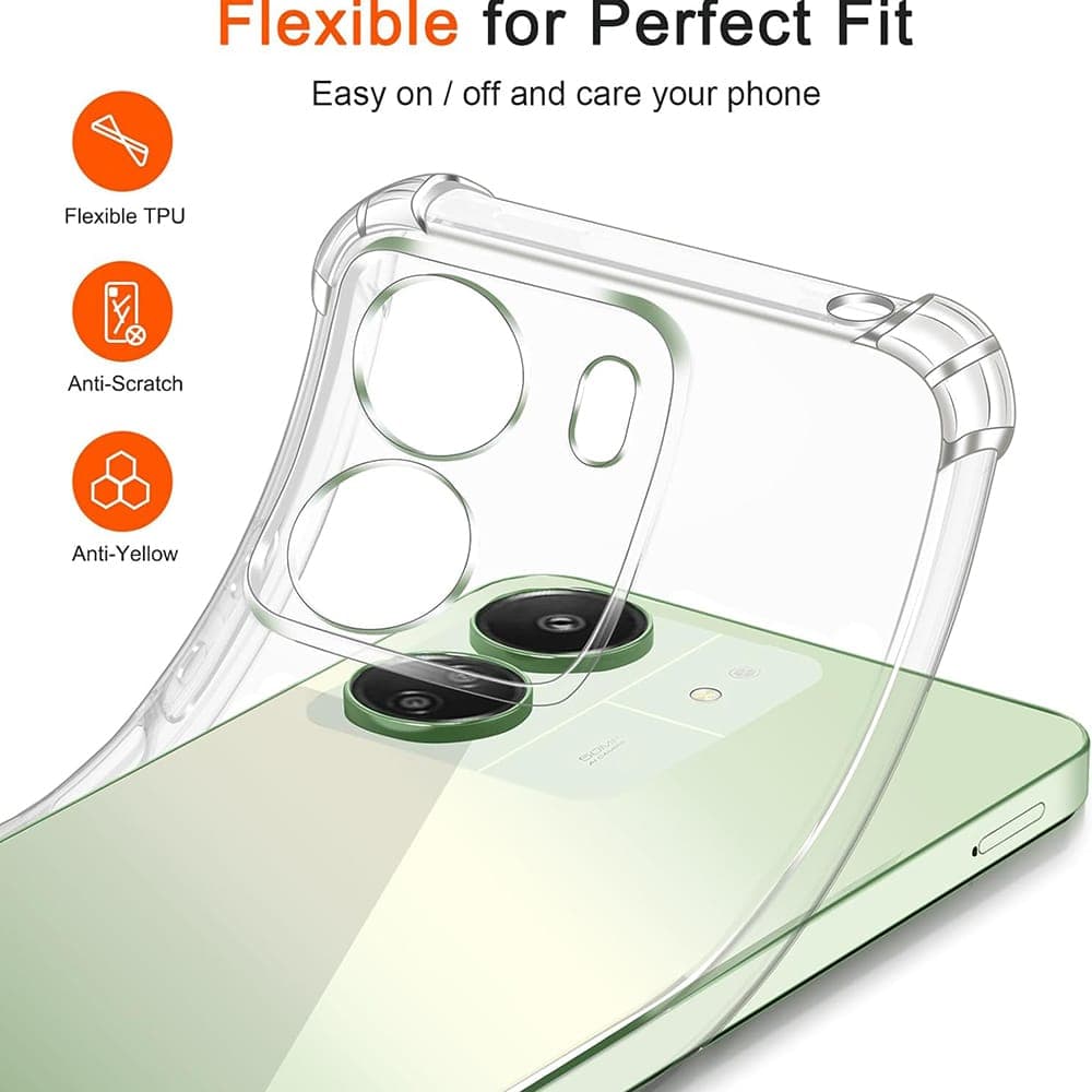 Techsuit Shockproof Clear Silicone - θήκη για Xiaomi Redmi 13C - Διάφανο 4