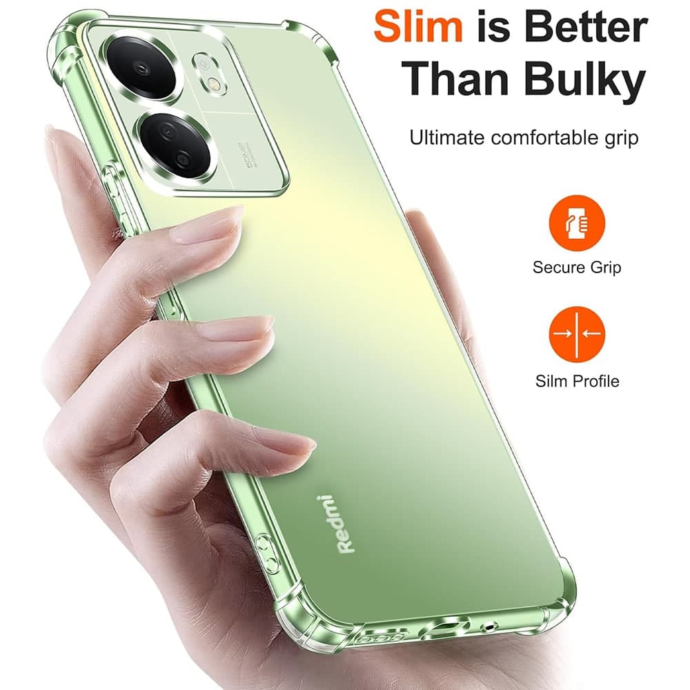 Techsuit Shockproof Clear Silicone - θήκη για Xiaomi Redmi 13C - Διάφανο 2