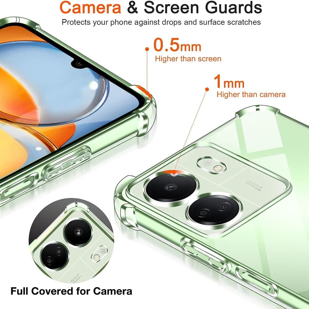 Techsuit Shockproof Clear Silicone - θήκη για Xiaomi Redmi 13C - Διάφανο 5