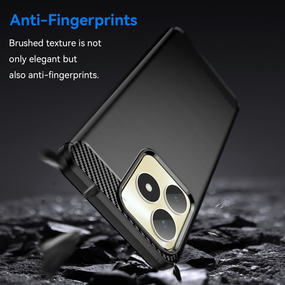 Techsuit Carbon Silicone - θήκη για Realme C51 - Μαύρο 3