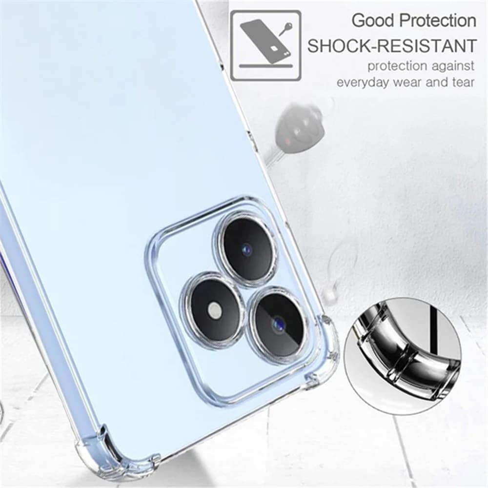 Techsuit Shockproof Clear Silicone - θήκη για Realme C51 - Διάφανο 2