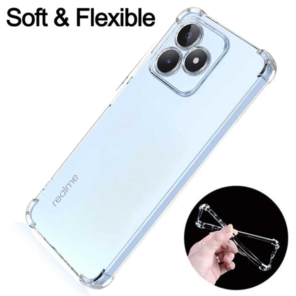 Techsuit Shockproof Clear Silicone - θήκη για Realme C51 - Διάφανο 4