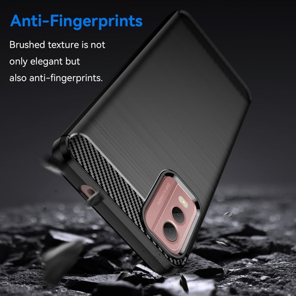 Techsuit Carbon Silicone - θήκη για Nokia C32 - Μαύρο 3