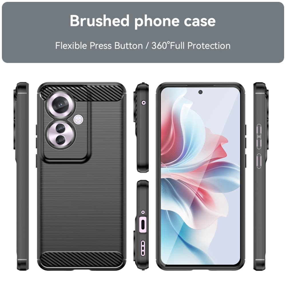 Techsuit Carbon Silicone - θήκη για Oppo Reno11 F - Μαύρο 2