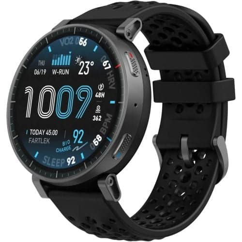 Amazfit Active MAX NFC, 48,5 χιλ. με θήκη από πολυμερές, πλαίσιο από κράμα αλουμινίου, μαύρο EU W2556GL1N