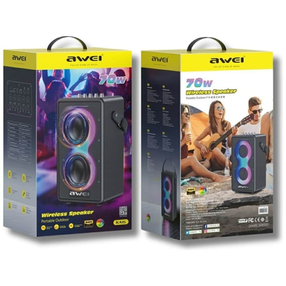 AWEI KA15 Ασύρματο Ηχείο Bluetooth 5.3 70W Μαύρο 5
