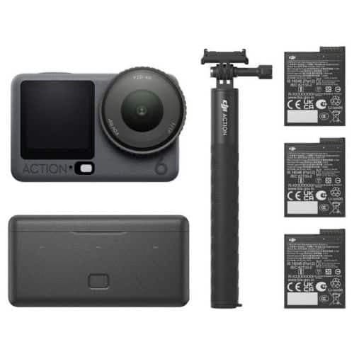 Κάμερα δράσης DJI Osmo Action 6 Adventure Combo 40 MPx 4k 120fps Μαύρο EU (CP.OS.00000506.03)