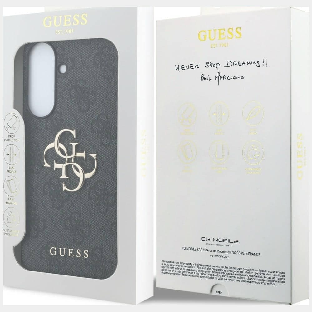 Guess Leather 4G Metal Logo - θήκη για Samsung Galaxy A37 - Μαύρο 8