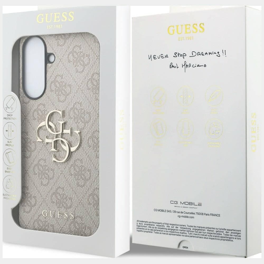 Guess Leather 4G Metal Logo - θήκη για Samsung Galaxy A37 - Ροζ 8