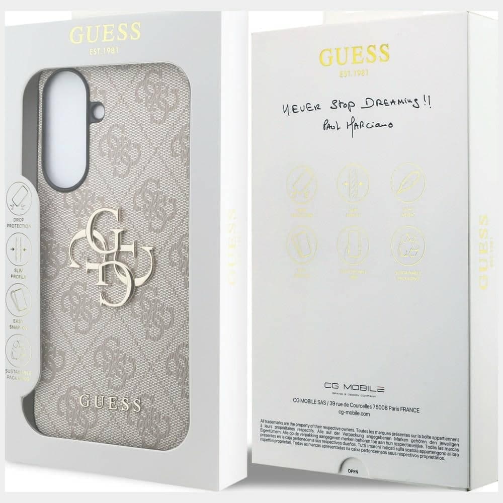 Guess Leather 4G Metal Logo - θήκη για Samsung Galaxy A57 - Ροζ 8
