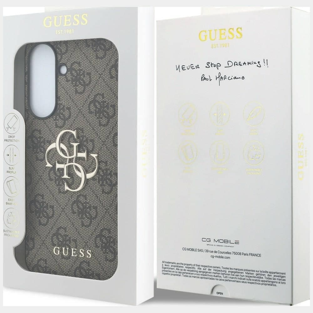 Guess Leather 4G Metal Logo - θήκη για Samsung Galaxy A37 - Καφέ 8