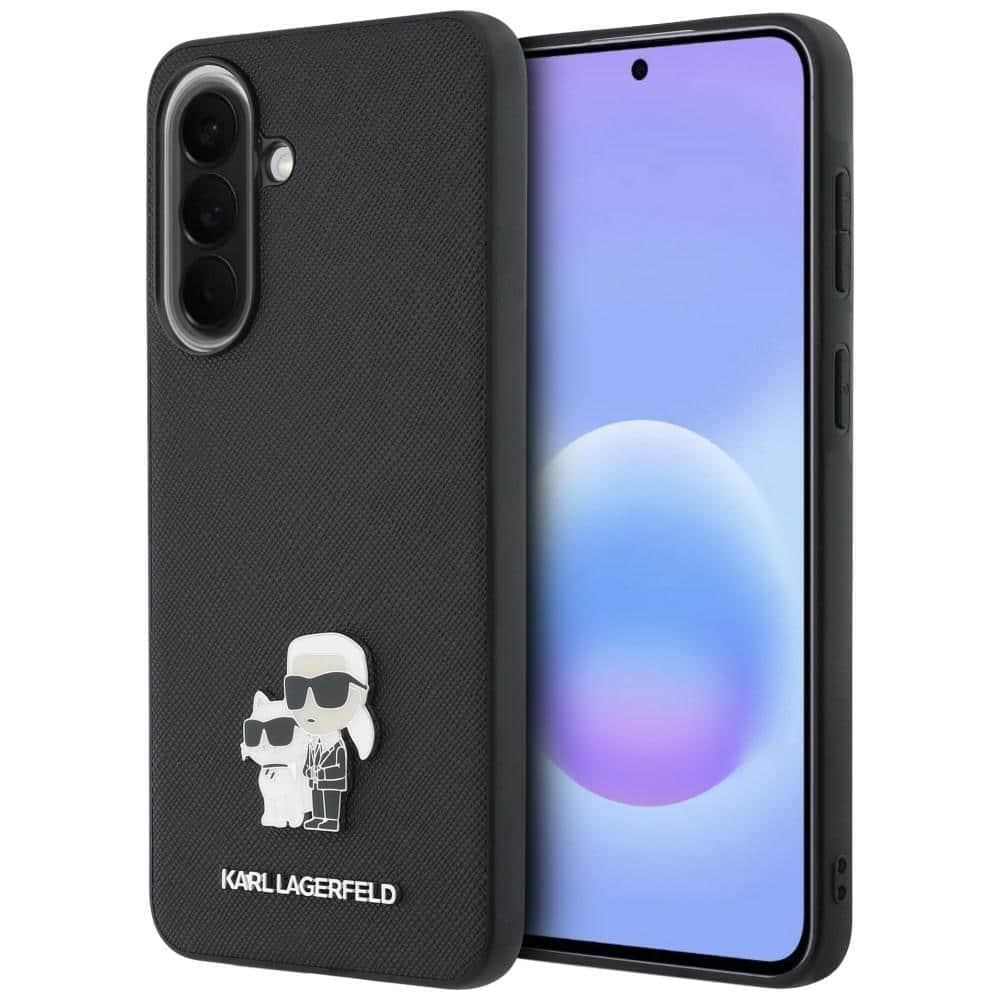 Karl Lagerfeld Karl Lagerfeld Saffiano με Μεταλλικό Λογότυπο K&C - θήκη για Samsung Galaxy A57 - Μαύρο