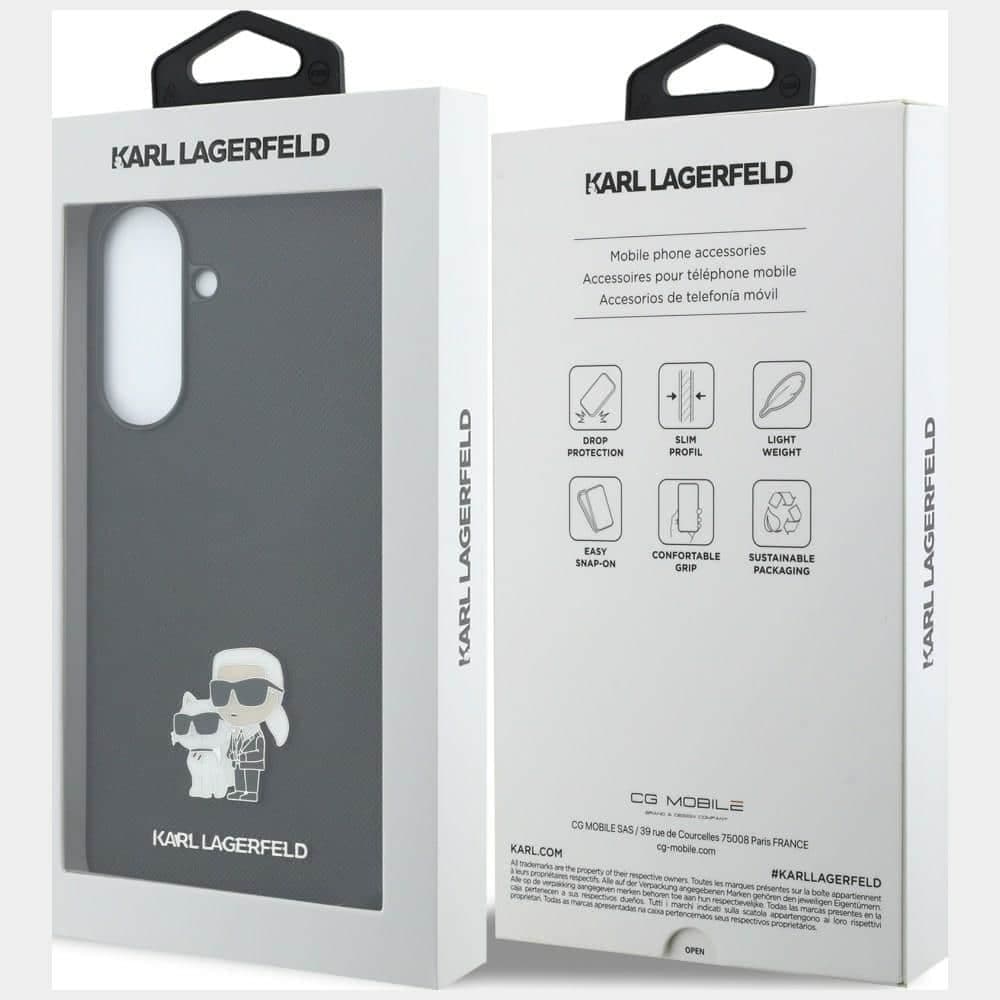 Karl Lagerfeld Karl Lagerfeld Saffiano με Μεταλλικό Λογότυπο K&C - θήκη για Samsung Galaxy A57 - Μαύρο 8