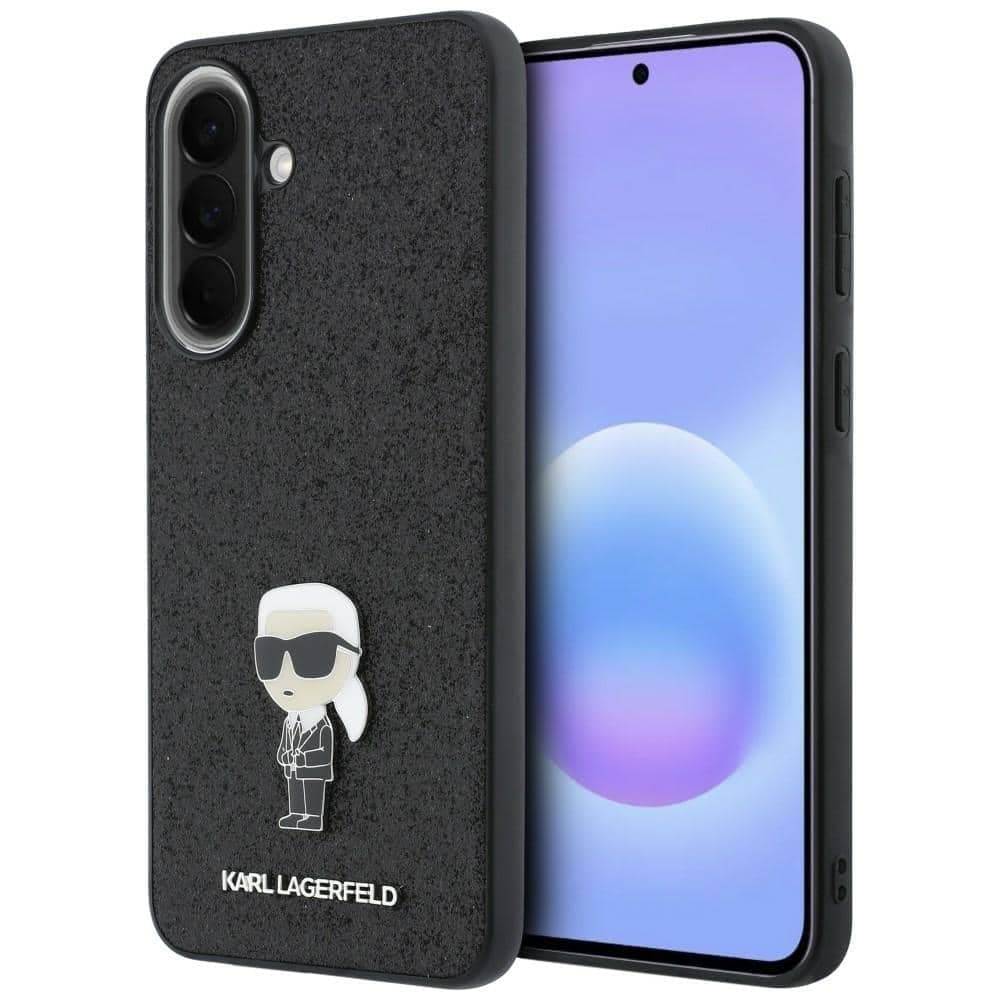 Karl Lagerfeld Fixed Glitter Ikonik Logo - θήκη για Samsung Galaxy A37 - Μαύρο