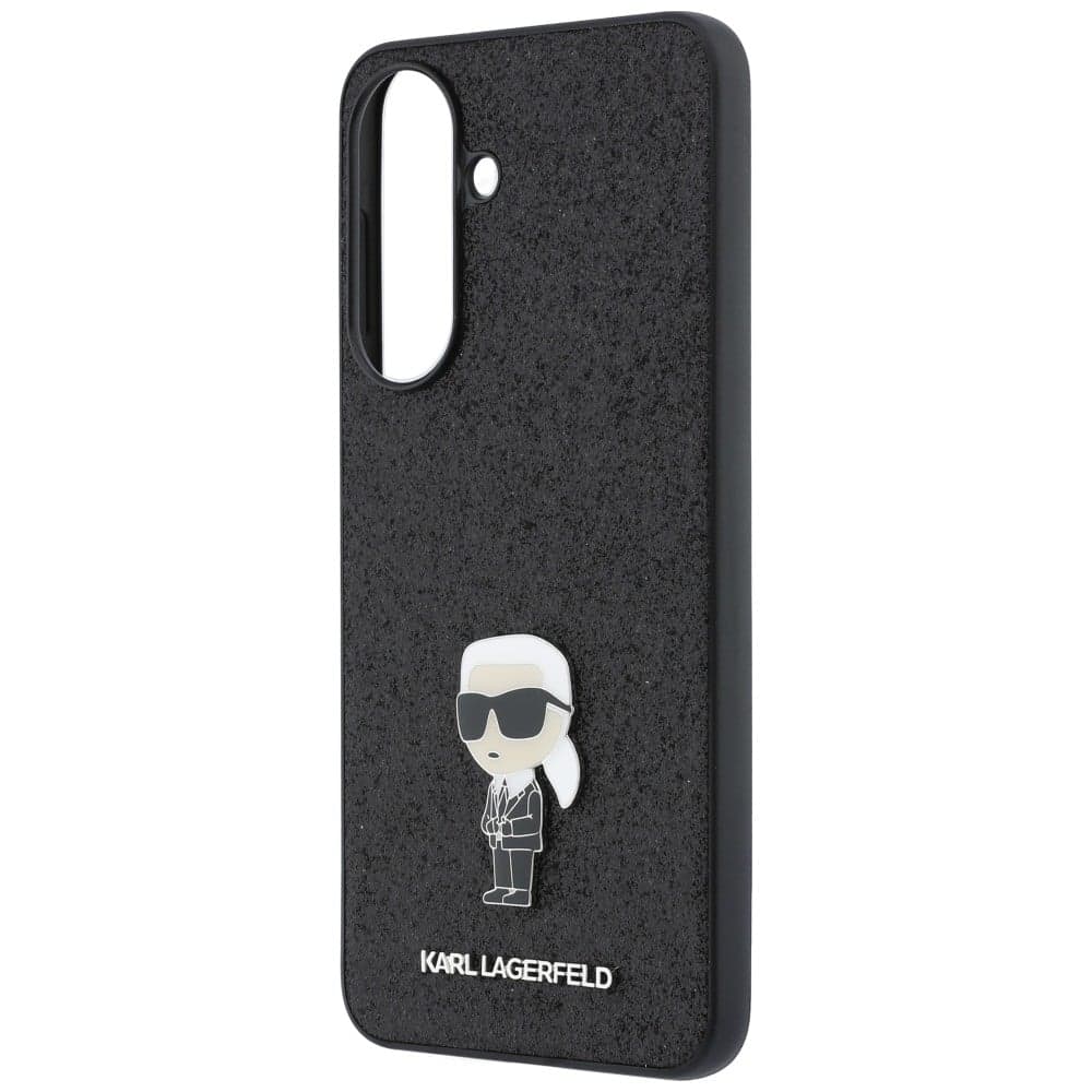 Karl Lagerfeld Fixed Glitter Ikonik Logo Metal Pin - θήκη για Samsung Galaxy A57 - Μαύρο 6