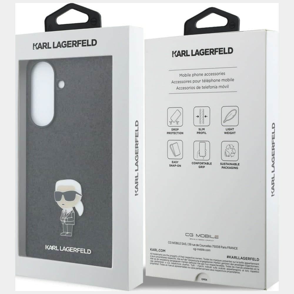 Karl Lagerfeld Fixed Glitter Ikonik Logo Metal Pin - θήκη για Samsung Galaxy A57 - Μαύρο 8