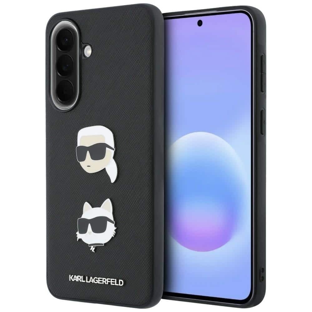 Karl Lagerfeld Karl Lagerfeld & Choupette Heads Pins & Logo - θήκη για Samsung Galaxy A57 - Μαύρο