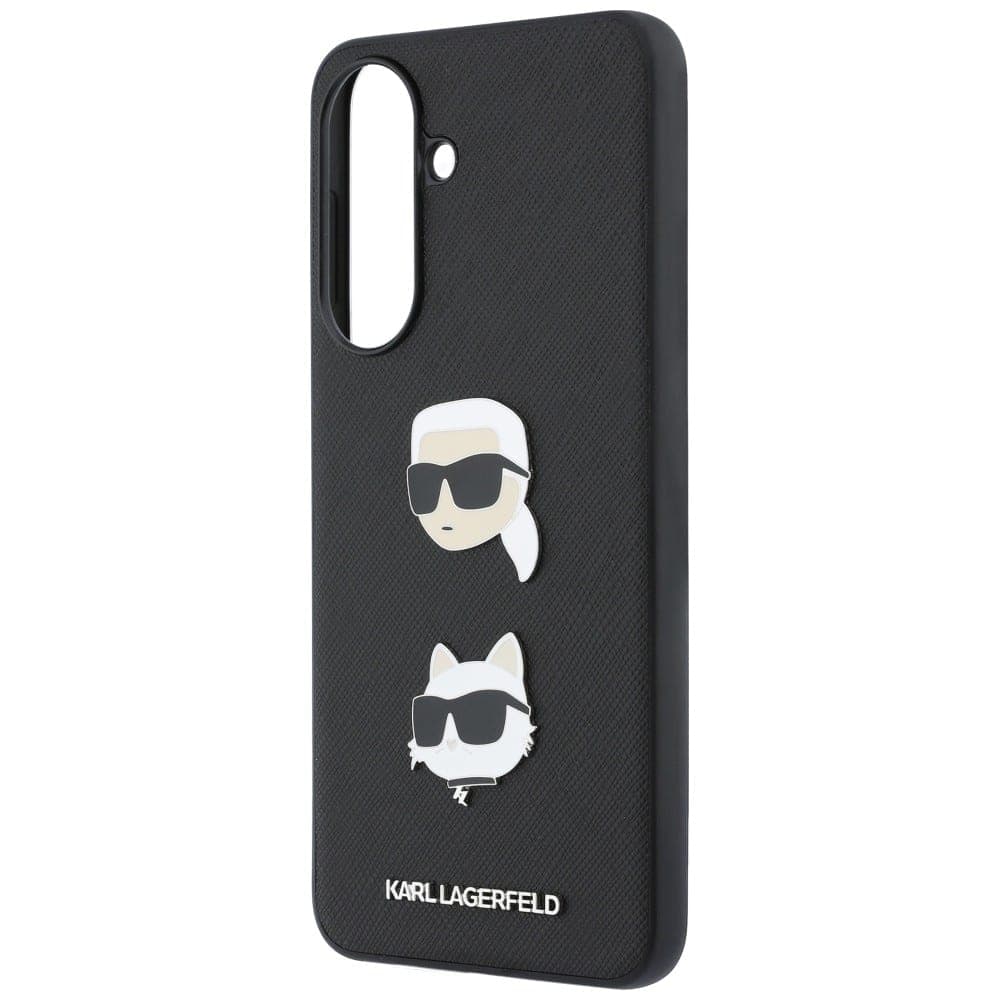 Karl Lagerfeld Karl Lagerfeld & Choupette Heads Pins & Logo - θήκη για Samsung Galaxy A57 - Μαύρο 6