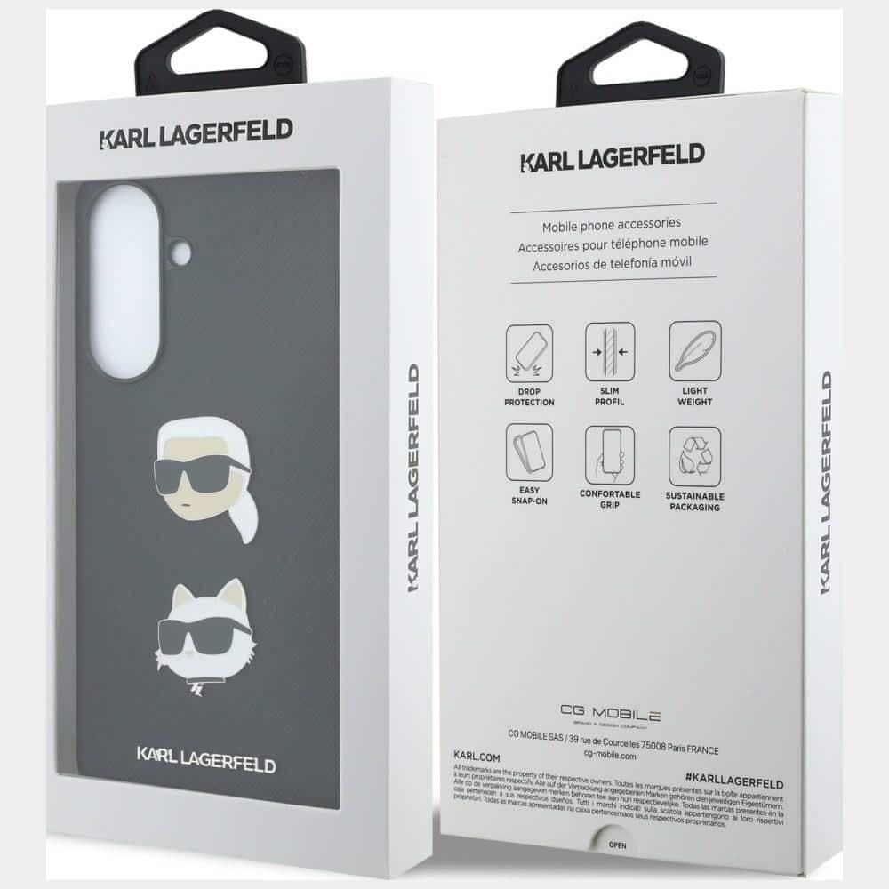 Karl Lagerfeld Karl Lagerfeld & Choupette Heads Pins & Logo - θήκη για Samsung Galaxy A57 - Μαύρο 8