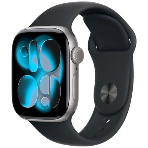 Apple Watch Series 11 (2025) GPS 42mm Space Gray Θήκη Αλουμινίου, Μαύρο Αθλητικό Μπρασελέ M/L EU MEQX4QL/A