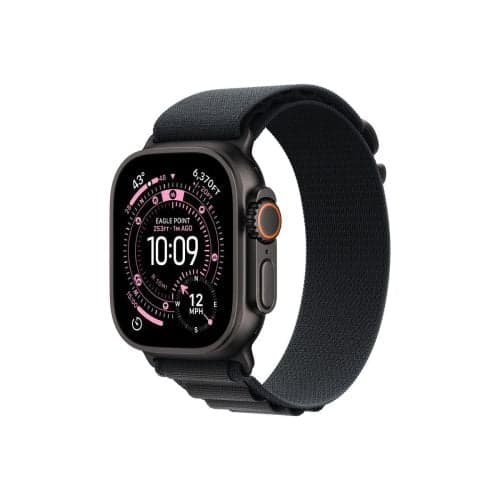 Apple Watch Ultra 3 (2025) GPS + Cellular 5G 49mm Μαύρη θήκη τιτανίου με μαύρο Alpine Loop Medium EU MF0V4QR/A