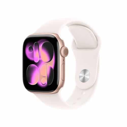 Apple Watch Series 11 GPS + Cellular 42mm Rose Gold Θήκη Αλουμινίου, Ανοιχτό Ροζ Αθλητικό Μπρασελέ S/M EU MF8E4 - ΜΟΝΟ ΖΗΜΙΕΣ ΣΤΟ ΚΟΥΤΙ