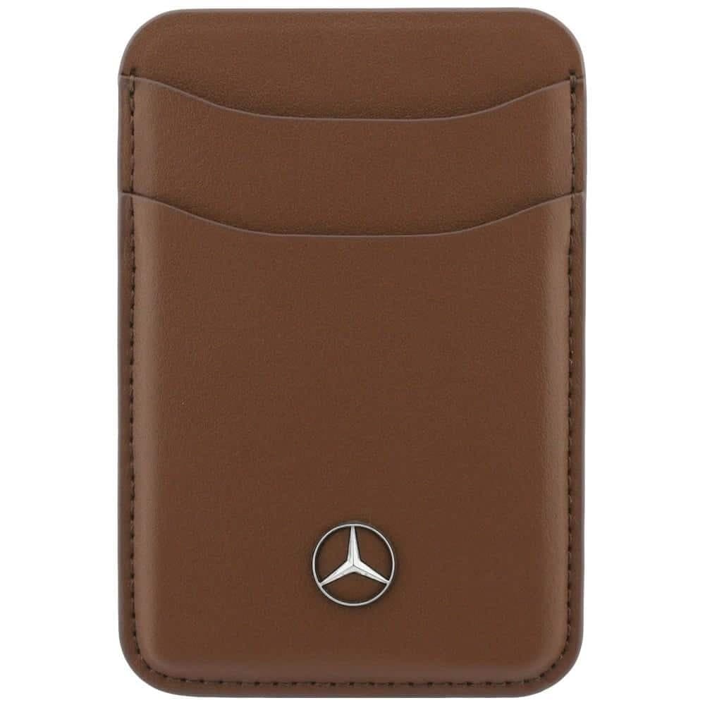 Πορτοφόλι με μαγνητικές κάρτες Mercedes Δερμάτινο κάμελ