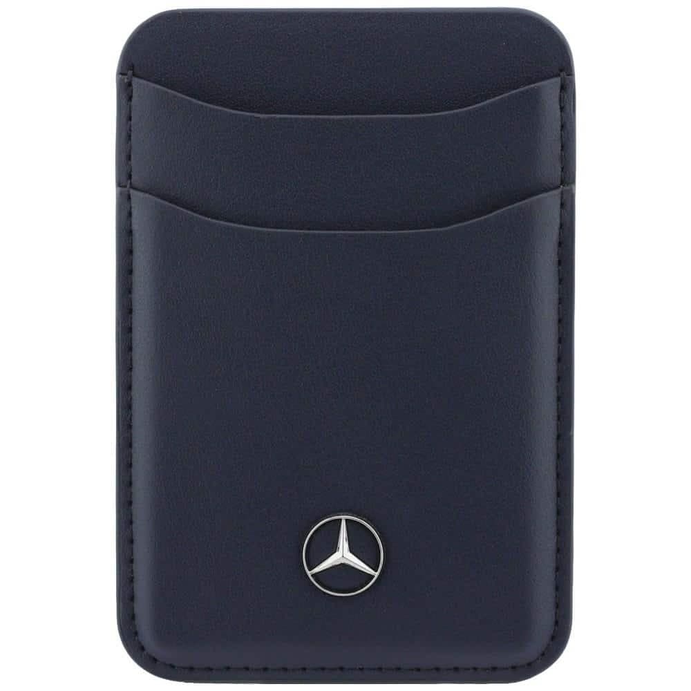 Πορτοφόλι με μαγνητικές κάρτες Mercedes Δερμάτινο μπλε σκούρο