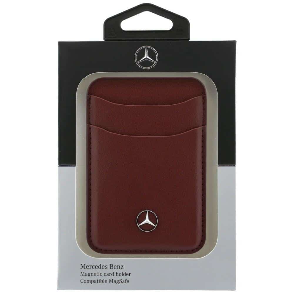 Πορτοφόλι με μαγνητικές κάρτες Mercedes Δερμάτινο κόκκινο 6