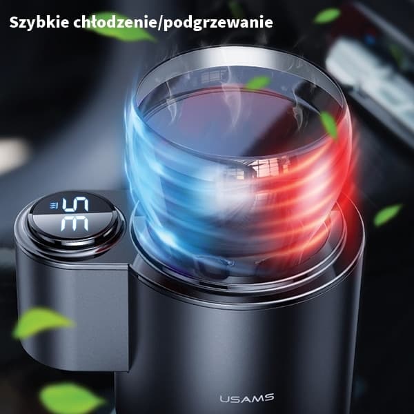 Θερμαντήρας/ψύκτης ποτών αυτοκινήτου USAMS μαύρο ZB160LRB01 (US-ZB160) 2