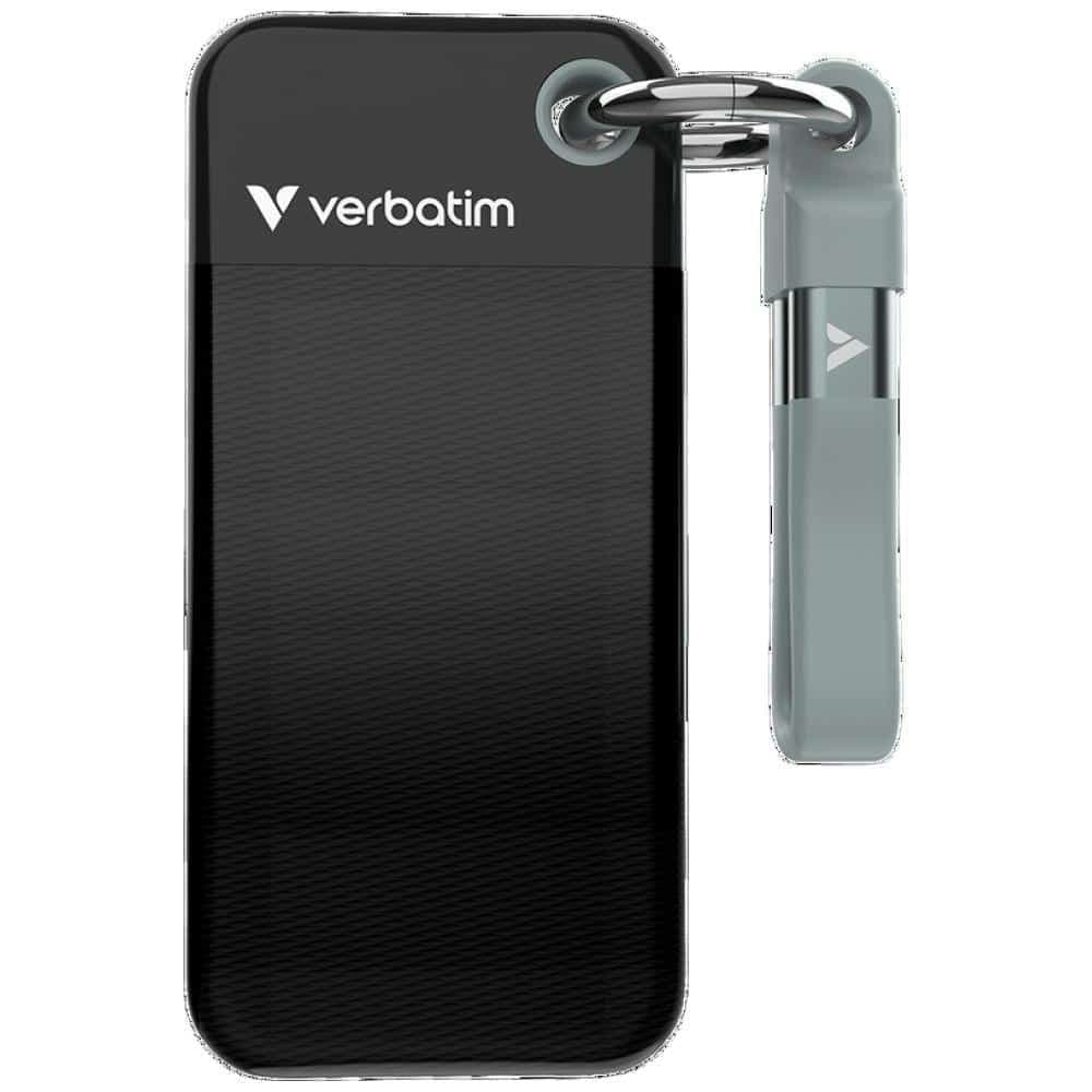 Εξωτερικός Δίσκος Verbatim Pocket SSD 512GB - μπρελόκ με καλώδιο USB-C 3.2 gen.2 μαύρο γκρι 32282