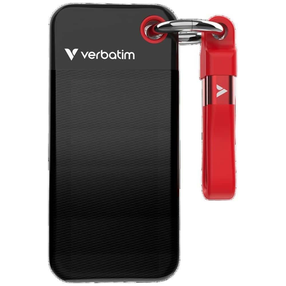 Εξωτερικός Δίσκος Verbatim Pocket SSD 512GB - μπρελόκ με καλώδιο USB-C 3.2 gen.2 μαύρο μπλε 32284