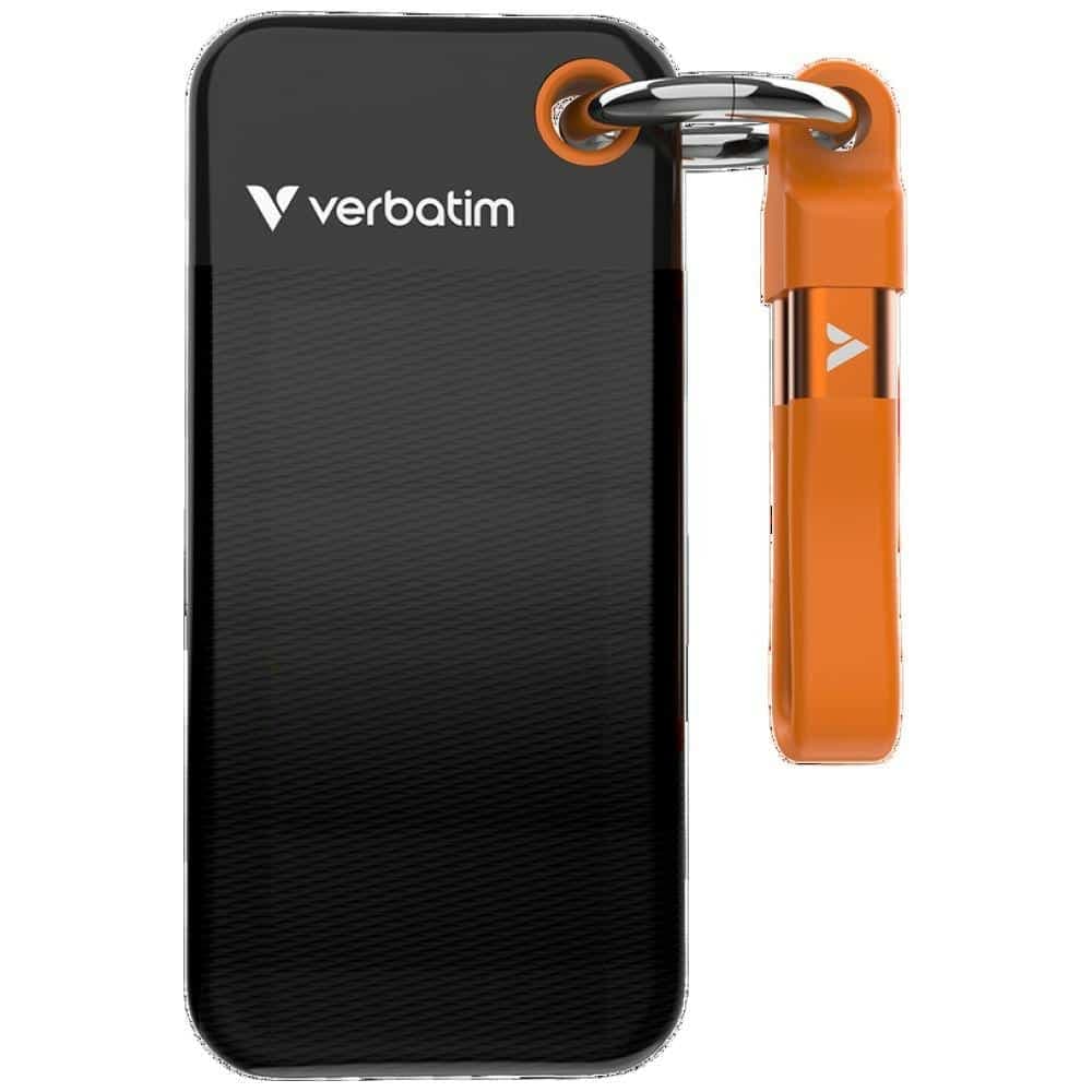 Εξωτερικός Δίσκος Verbatim Pocket SSD 512GB - μπρελόκ με καλώδιο USB-C 3.2 gen.2 μαύρο πορτοκαλί 32285