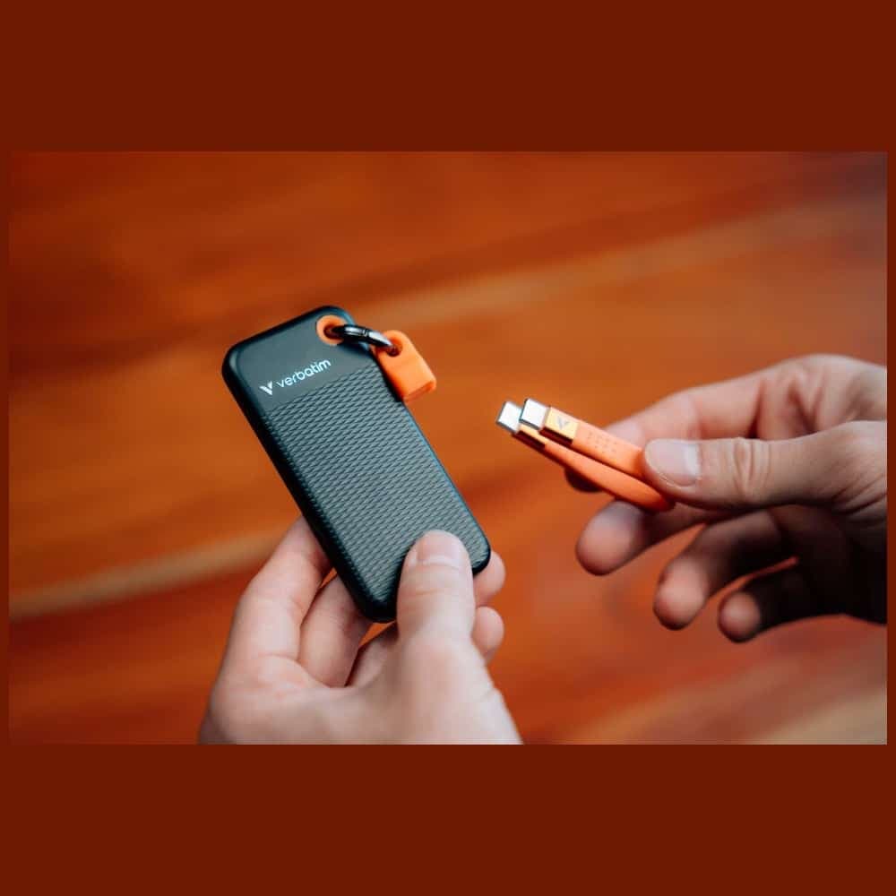 Εξωτερικός Δίσκος Verbatim Pocket SSD 512GB - μπρελόκ με καλώδιο USB-C 3.2 gen.2 μαύρο πορτοκαλί 32285 4