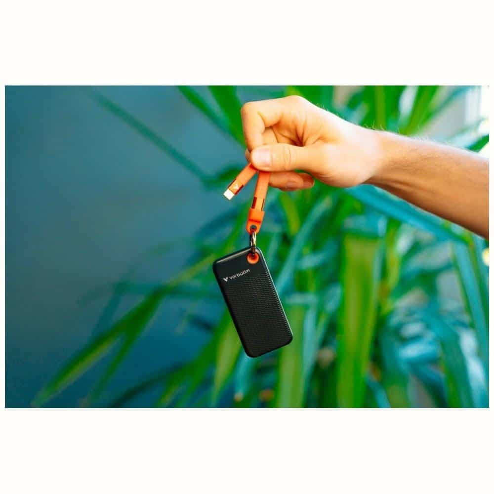 Εξωτερικός Δίσκος Verbatim Pocket SSD 512GB - μπρελόκ με καλώδιο USB-C 3.2 gen.2 μαύρο πορτοκαλί 32285 5