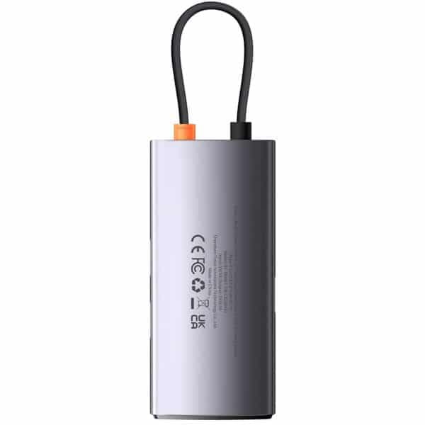 Διανομέας USB-C Baseus Metal Gleam, 3 x USB-A - 1 x RJ45, Γκρι WKWG070113 2