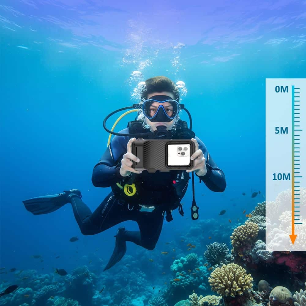 Αδιάβροχη Θήκη Tech-Protect IPX8 Pro για Καταδύσεις Universal Γκρι/Μαύρο 8