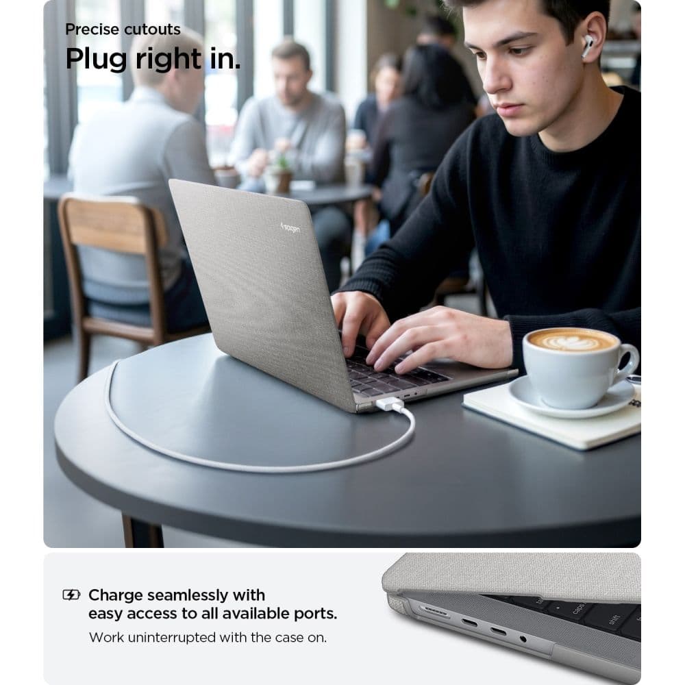 Spigen Urban Fit για MacBook Pro 14 M1-M5 / M5 Pro / M5 Pro Max 2021-2026 - Χρώμα Γκρι 11
