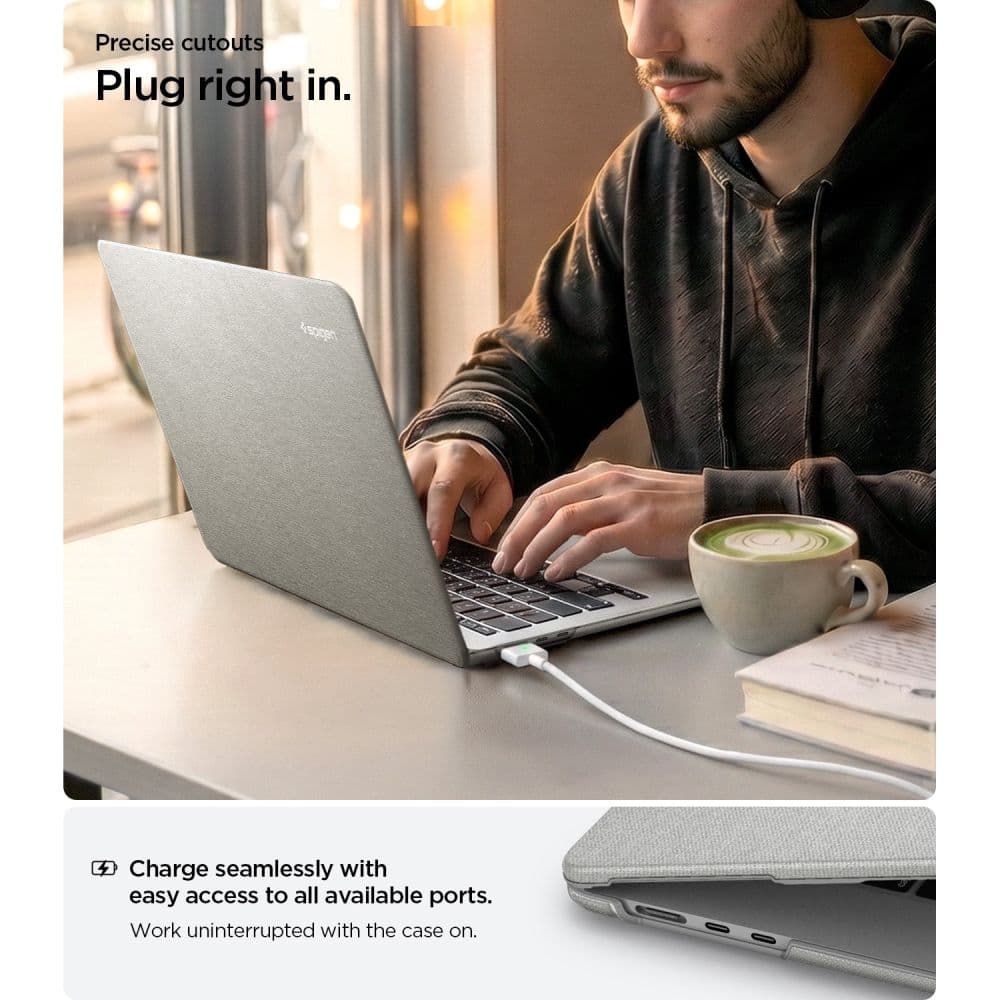 Spigen Urban Fit για MacBook Air 15 M2-M5 (2023-2026) - Χρώμα Γκρι 10